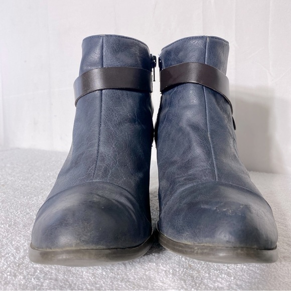 Fergalicious Blue Leather Ankle Boots Booties 8 - Picture 12 of 13